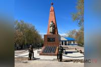 Сельчане обновили Обелиск славы в Павлодарской области